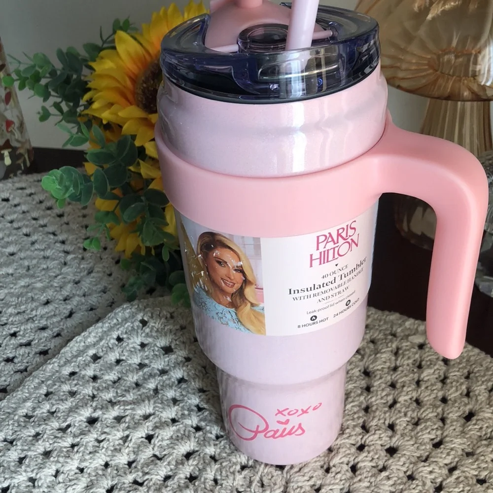Paris Hilton Insulated 40 oz Pink Tumbler